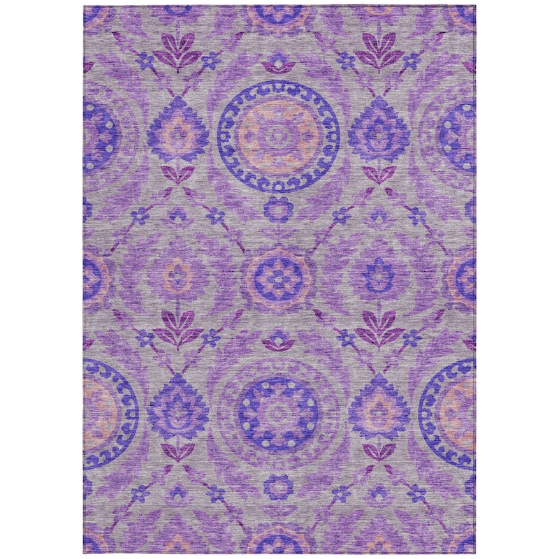 HomeRoots Floral Transitional Rectangle Outdoor Rug