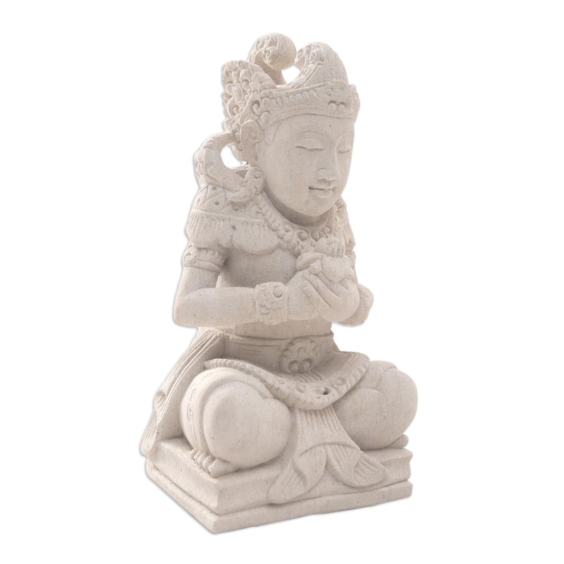 Novica Handmade Arjunas Peace Sandstone Statuette