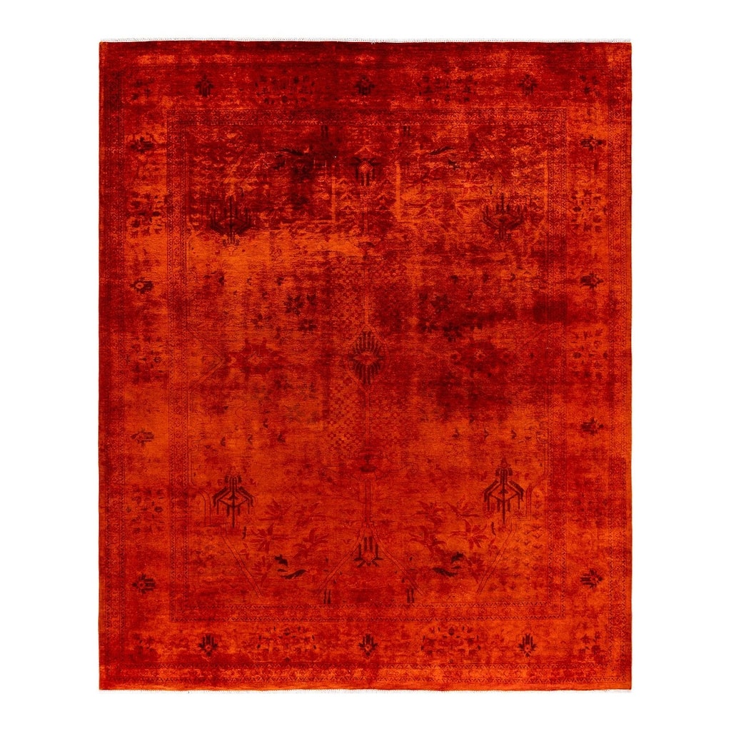 Contemporary Overdyed Wool Hand Knotted Area Rug - 8' 3" x 9' 10"