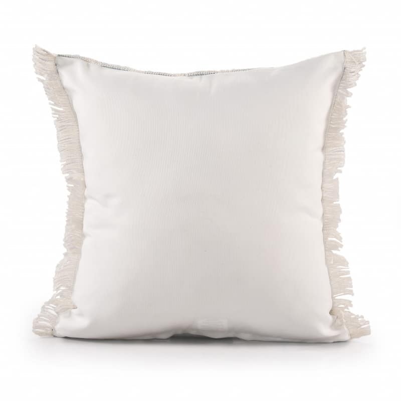 HomeRoots 20" Blue And Ivory Striped Throw Pillow