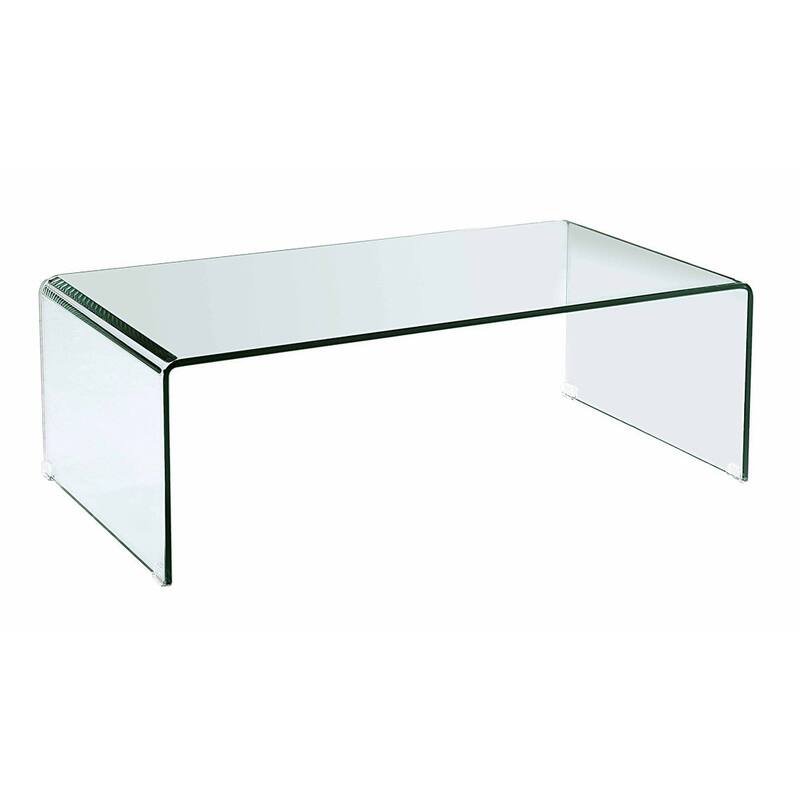 Creative Images International Occasion Collection Bent Glass Coffee Table
