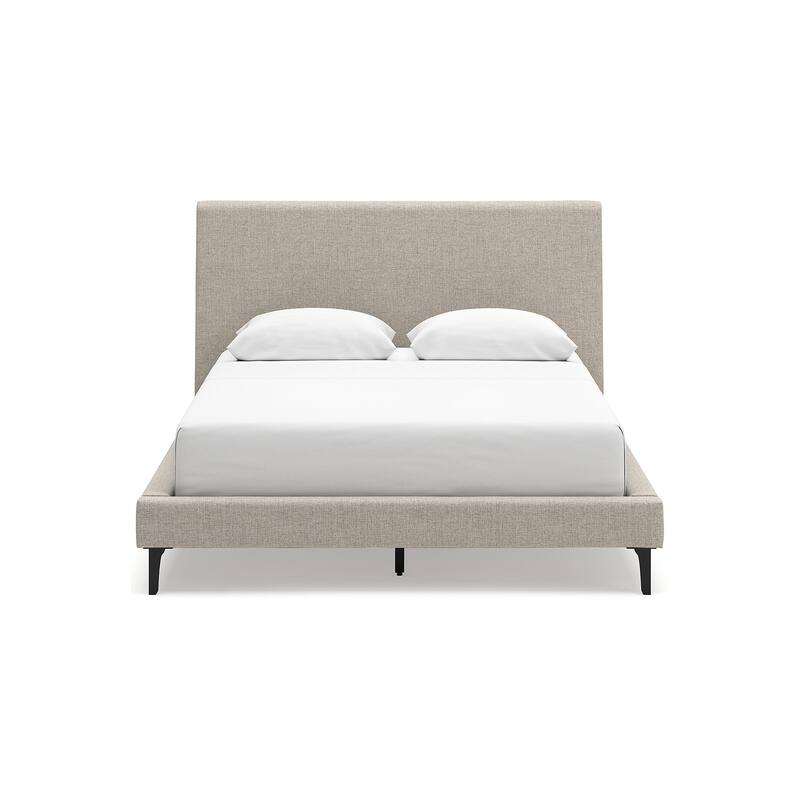 Signature Design by Ashley Cielden Soft Gray Queen Upholstered Bed with Roll Slats