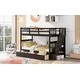 preview thumbnail 3 of 50, Contemporary Clean Design Twin Over Twin Bunk Bed with Full-Length Guardrail,Storage Shelf Staircase and Drawers