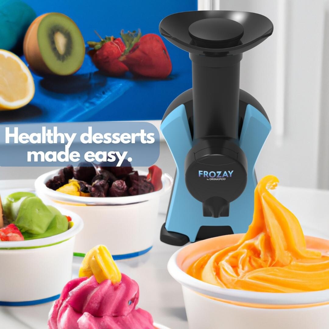 Drinkpod Frozay The Ultimate Healthy Frozen Fruit Dessert Maker Vegan Ice Cream and Frozen Yogurt Machine