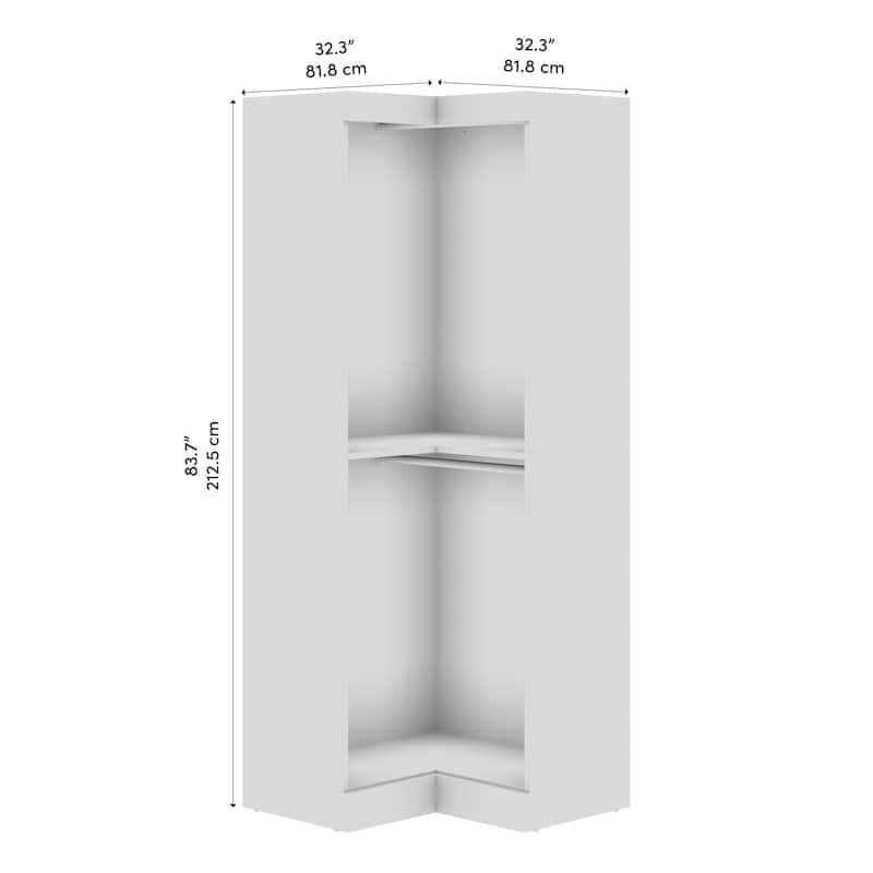 Pur 33W Corner Closet Organizer, Shelving Unit by Bestar