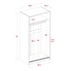 preview thumbnail 2 of 13, Palace Imports 100% Solid Wood 2-Sliding Door Wardrobe Armoire with Mirrored, Closed Louvered or Raised Panel Doors