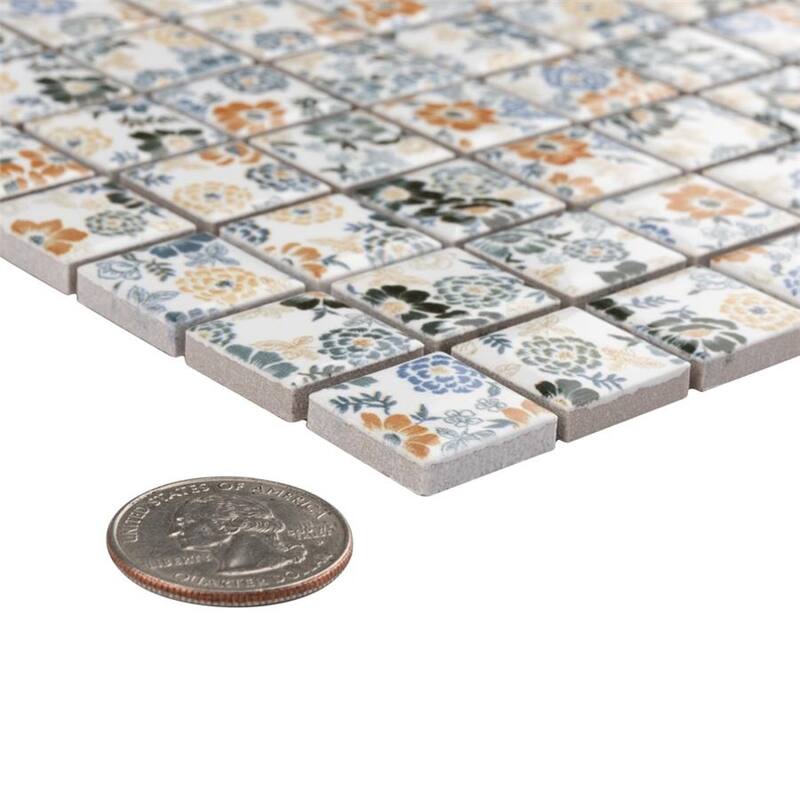 Merola Tile Spring Flower 12" x 12" Porcelain Floor and Wall Tile