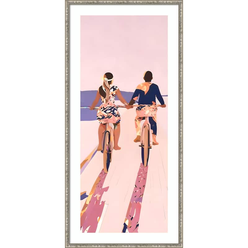 Cycling Joy Series No. 1 by Uma Gokhale Wood Framed Wall Art Print