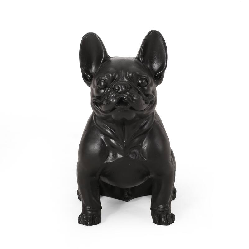 Roomfitters 17-Inch French Bulldog Garden Statue, Cast Stone Outdoor Dog Sculpture