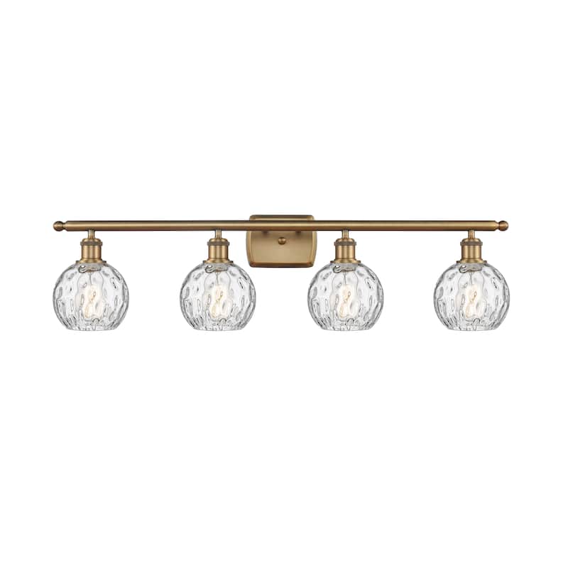 Innovations Lighting Athens Water Glass - 4 Light 36" Bath Vanity Light - 6"Shade
