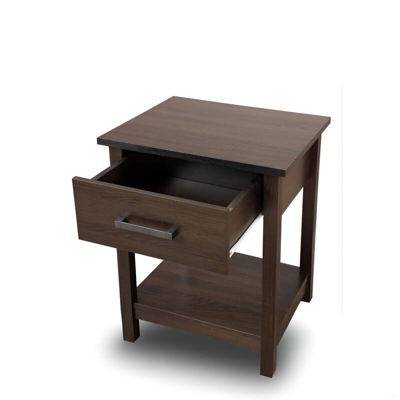 Sleek Contemporary Nightstand in Wenge Finish