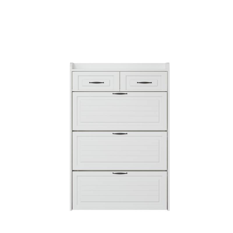 Shoe Cabinet With 3 Doors 2 Drawers, Large Space For Storage