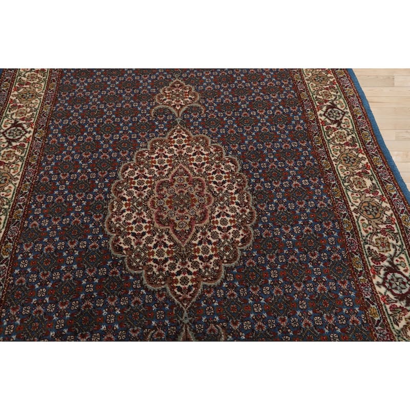 2'8''x11'7'' Runner Hand Knotted Wool Blue Traditional 300 KPSI Rug - 2' 8'' x 11' 7''