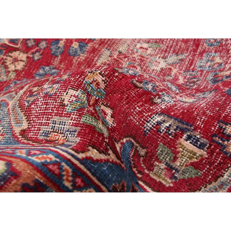 ECARPETGALLERY Hand-knotted Antalya Vintage Burgundy Wool Rug - 6'1 x 9'3