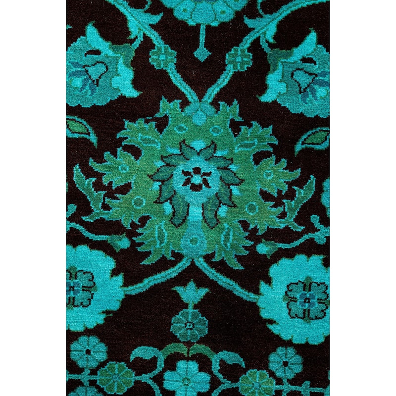 Overdyed, One-of-a-Kind Hand-Knotted Area Rug - Red - 4' 2" x 6' 0"