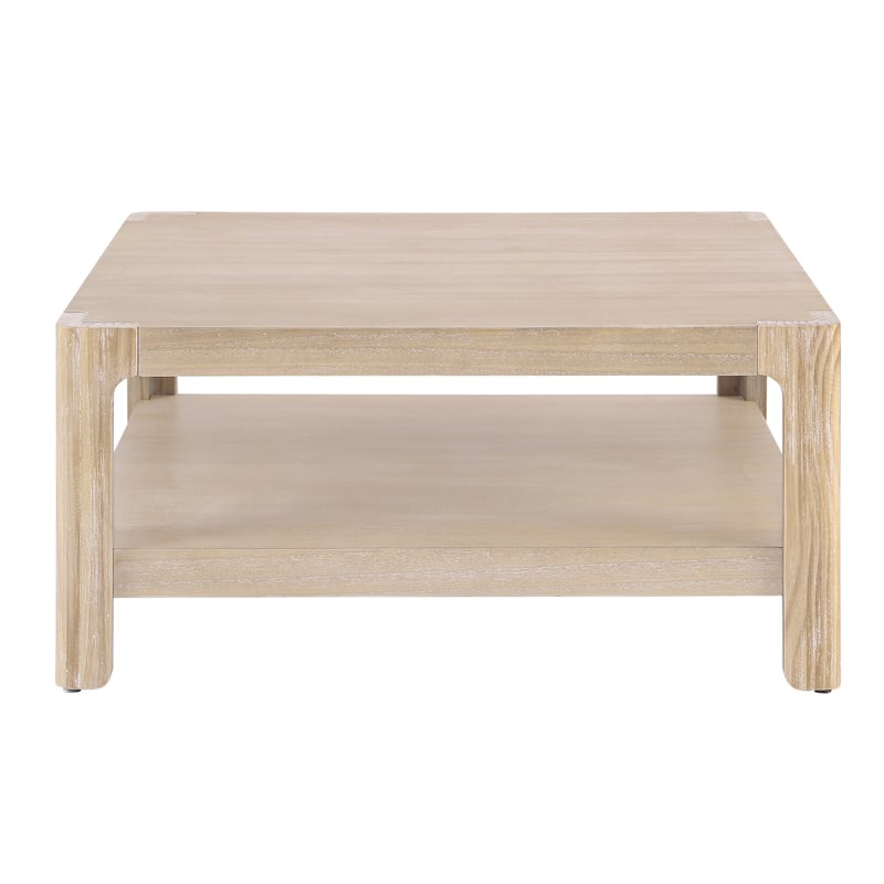 Christopher Knight Home - Modern Farmhouse Wooden Coffee Table with Soft Rounded Profile