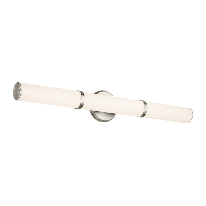 Kichler Lighting Rosh 32" Bath Bar Large LED with White Glass in Brushed Nickel