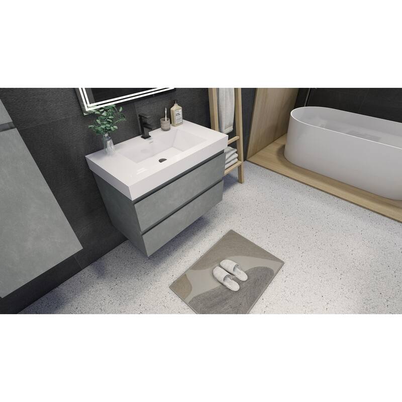 Baillie 36'' Wall-Mounted Vanity with Reinforced Acrylic Sink