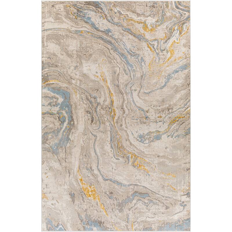Livabliss Roswell Modern Abstract Swirl Area Rug