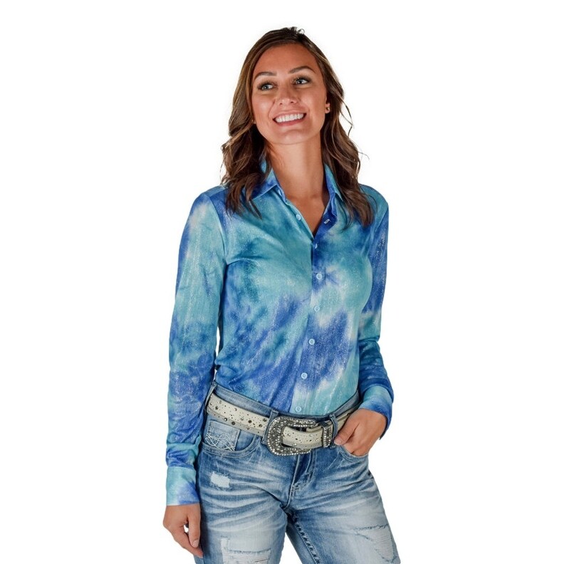 tie dye western shirt