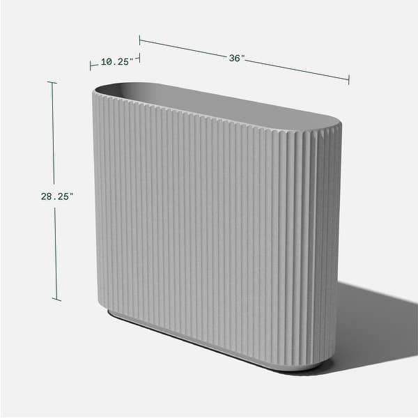 dimension image slide 1 of 4, Veradek Demi Series Span Plastic-Stone Planter