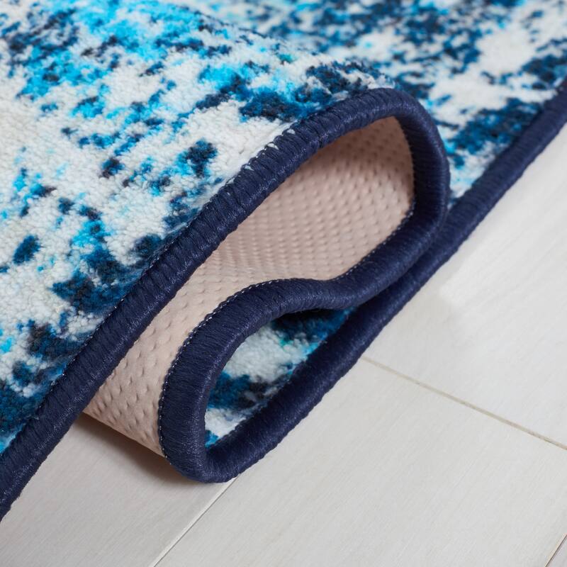 SAFAVIEH Paint Brush Machine Washable Slip Resistant Elvezia Rug