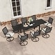 preview thumbnail 2 of 10, 9 Pieces Outdoor Dining Set with Extendable Dining Table