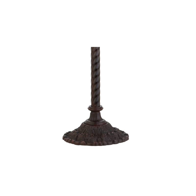 Davis Tiffany-Style 71" Torchiere LED Floor Lamp, Bronze/Red - 71" H x 15" W x 15" D - 71" H x 15" W x 15" D