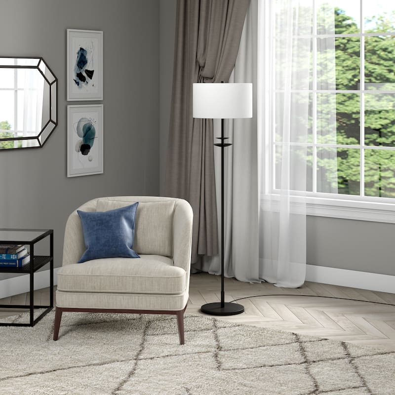 Avery 63" Tall Floor Lamp with Fabric Shade