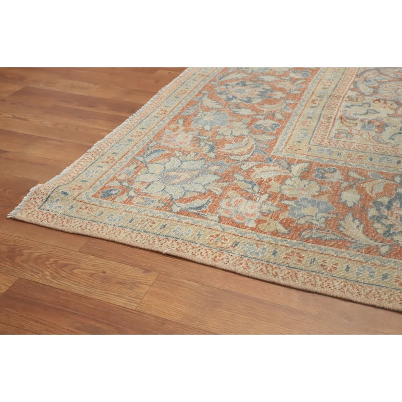 Hand Knotted Oriental 100% Wool Carpet Traditional Floral Beige & Ivories Mahal Area Rug - 13' 5'' X 9' 11''