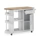 preview thumbnail 4 of 12, Corby Kitchen Cart with Wheels by Christopher Knight Home - 43.12" W x 17.75" D x 34.40" H