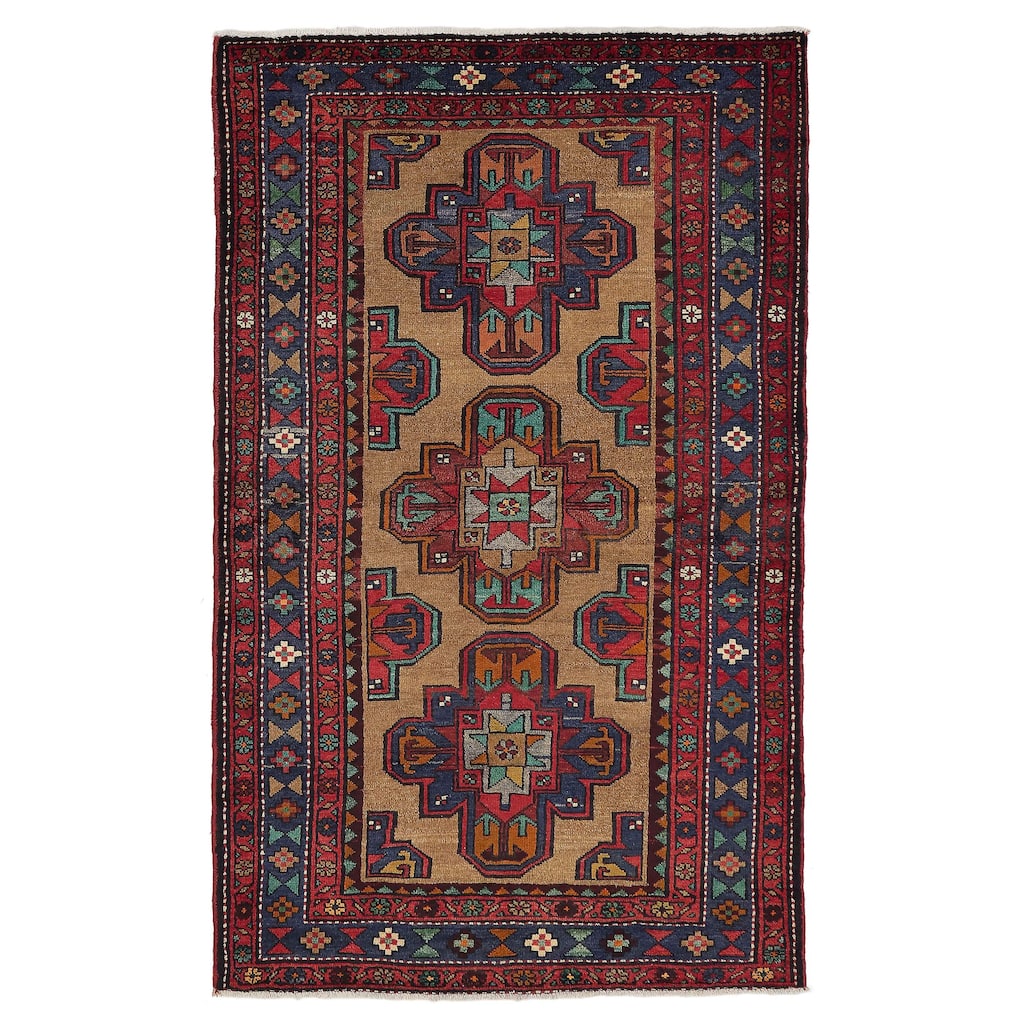 ECARPETGALLERY Hand-knotted Konya Anatolian Light Brown Wool Rug - 4'1 x 6'7