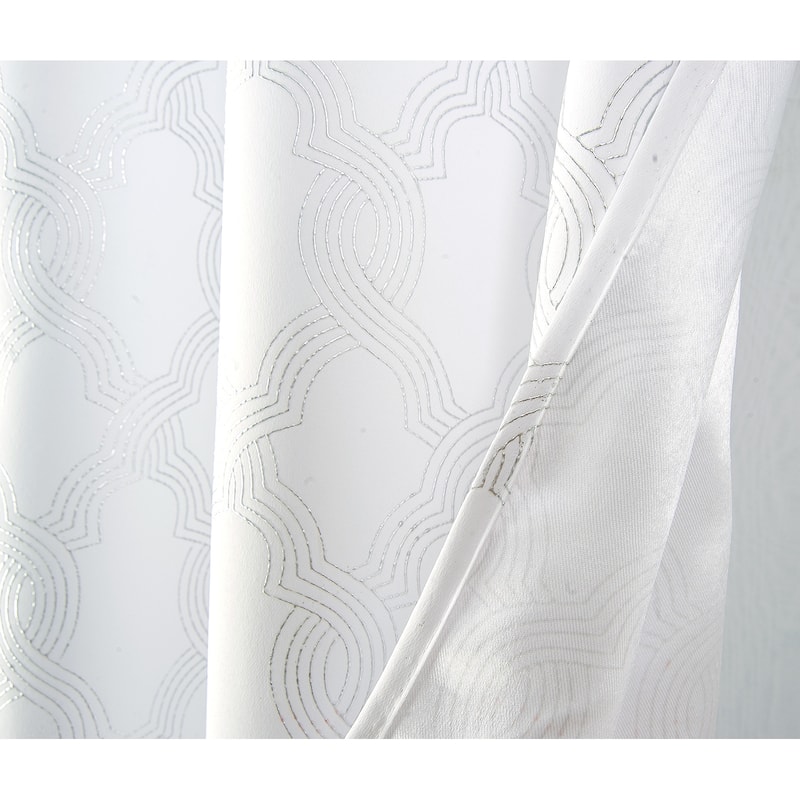 Jansen Geometric Blackout Window Curtain Panel 90 inches