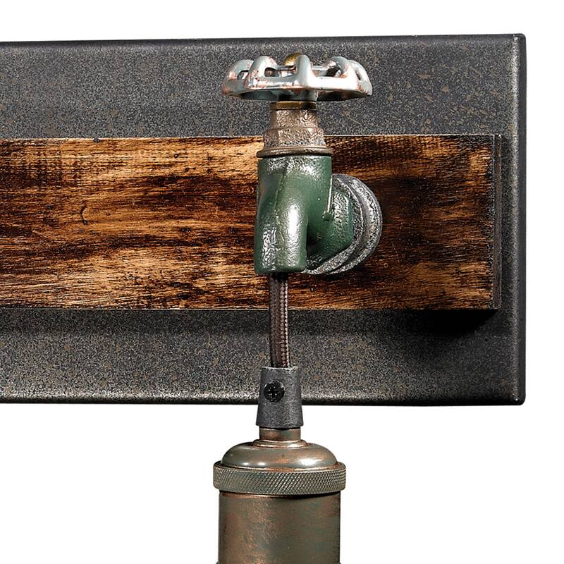 Wide 4-Light Vanity Light - 26" - Multi-tone Weathered Finish