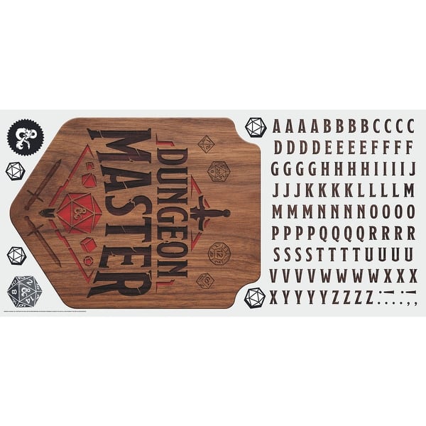 slide 2 of 7, Dungeons and Dragons Dungeon Master Giant Peel and Stick Wall Decal With Alphabet by RoomMates