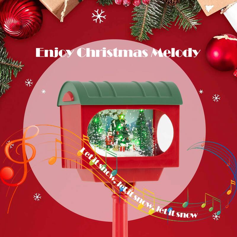 Gymax 5 Ft Christmas Street Lamp Sound Activated Indoor Street Light - Multi-colors - See Details