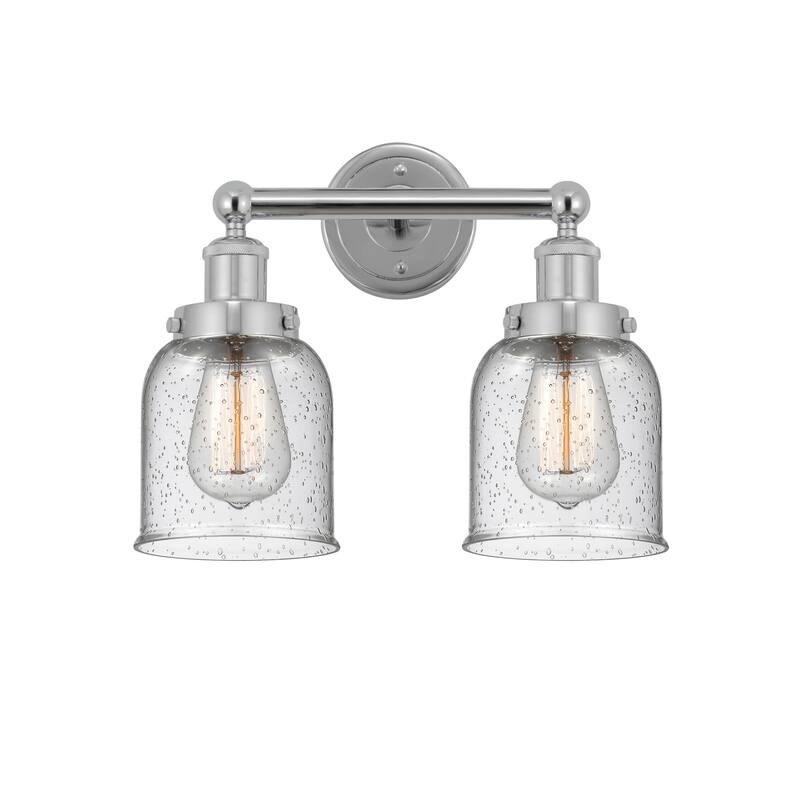 Innovations Lighting 616-2W-10-16 Bell Vanity Bell 2 Light 16" Wide - Polished Chrome / Seedy