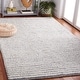 preview thumbnail 8 of 32, Martha Stewart by SAFAVIEH Handmade Lisaveta Modern Wool Rug 4' x 6' - Ivory/Grey - Rectangle