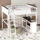 preview thumbnail 2 of 11, Queen Size Loft Bed with Desk, Charging Station, Shelf & a Storage Box