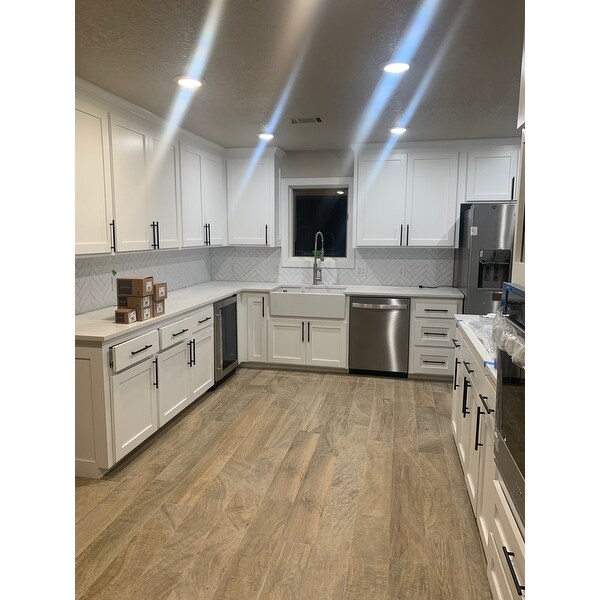 Luxury 33 inch Modern Fireclay Farmhouse Kitchen Sink, Single ...