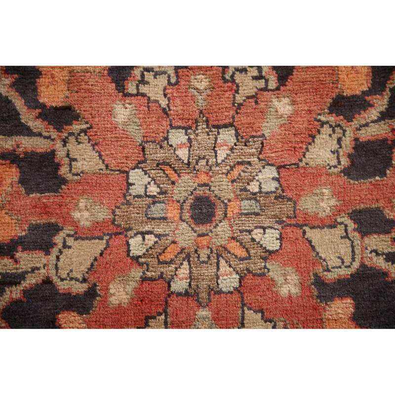 Tabriz Persian Vintage Runner Rug Handmade Wool Carpet - 3'8"x 11'4"