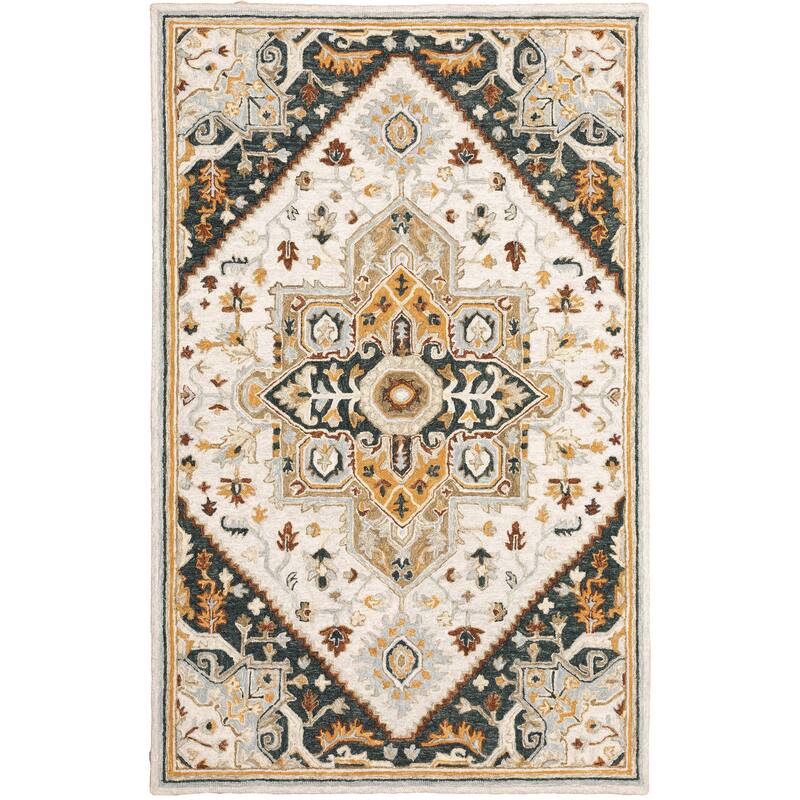 Style Haven Ava Hand-tufted Wool Loop-pile Tribal Medallion Area Rug