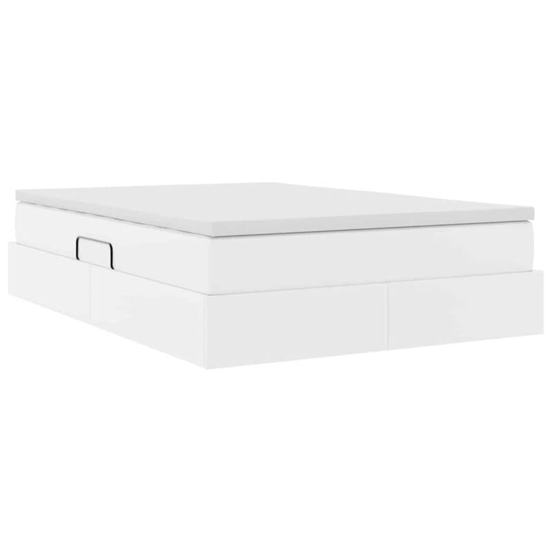 vidaXL Storage Bed with Mattress in Faux Leather