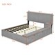 preview thumbnail 6 of 34, Full Velvet Platform Bed with Lateral Storage and Cushioned Compartments