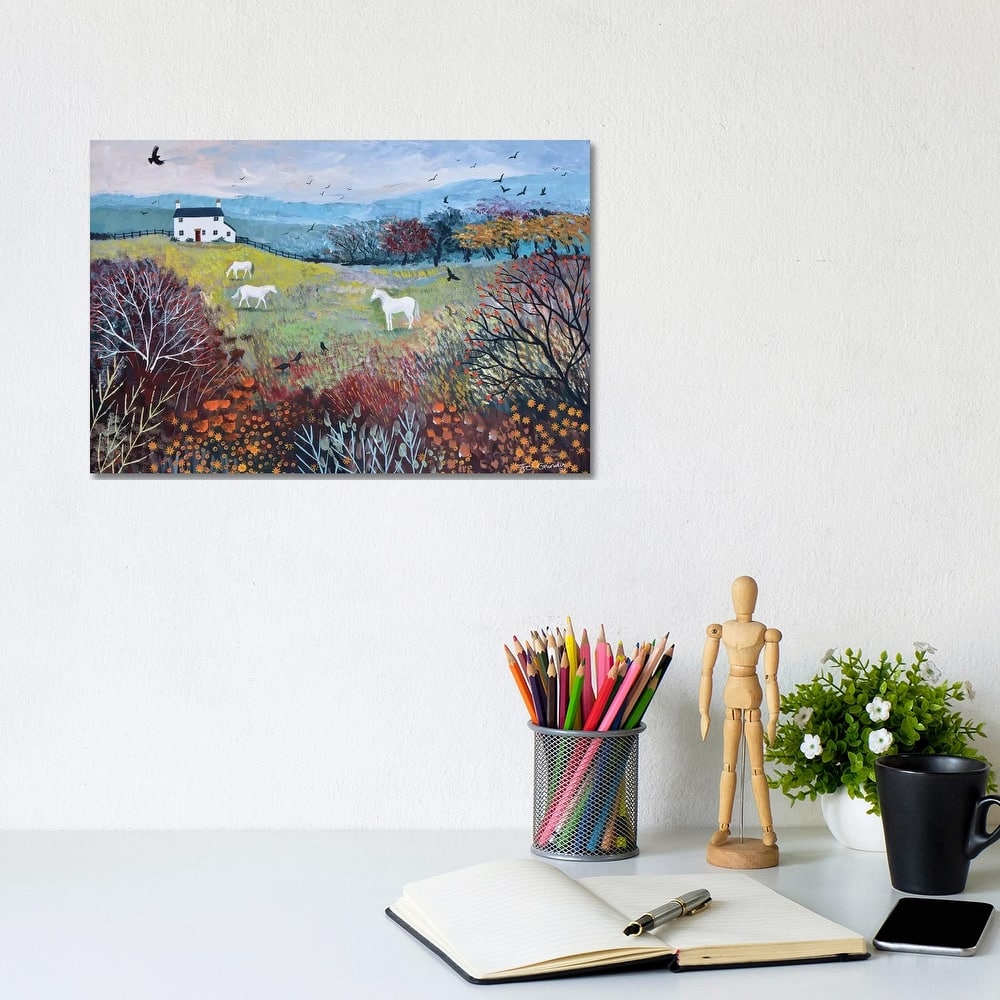 iCanvas "Autumn At White Horse Cottage" by Jo Grundy Canvas Print