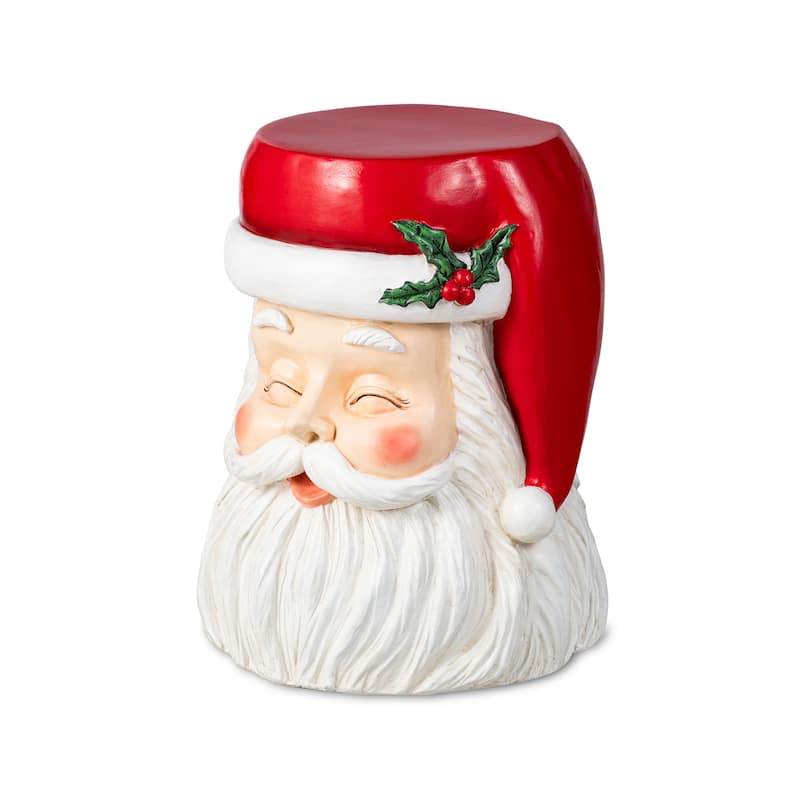Glitzhome Christmas MGO Santa Snowman Home Stools or Accent Side Table