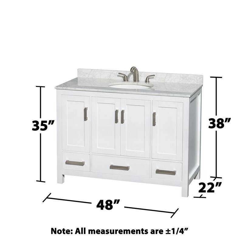 Wyndham Collection WCS141448SUNOMED Sheffield 48" Freestanding Single