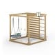 preview thumbnail 7 of 13, 8-in-1 Cedar Wood Outdoor Playset for Backyard, Kids Swing Set with Climbing Wall, Monkey Bars, Basketball Hoop & Sand Box
