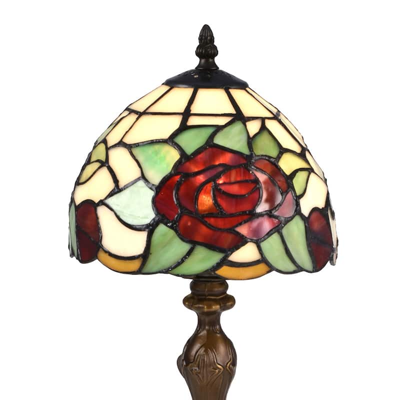 Indian Rose Tiffany Accent Table Lamp