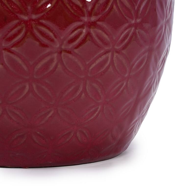 3 Handmade Ceramic Planter Set for Monstera Large Plants Glossy Finish